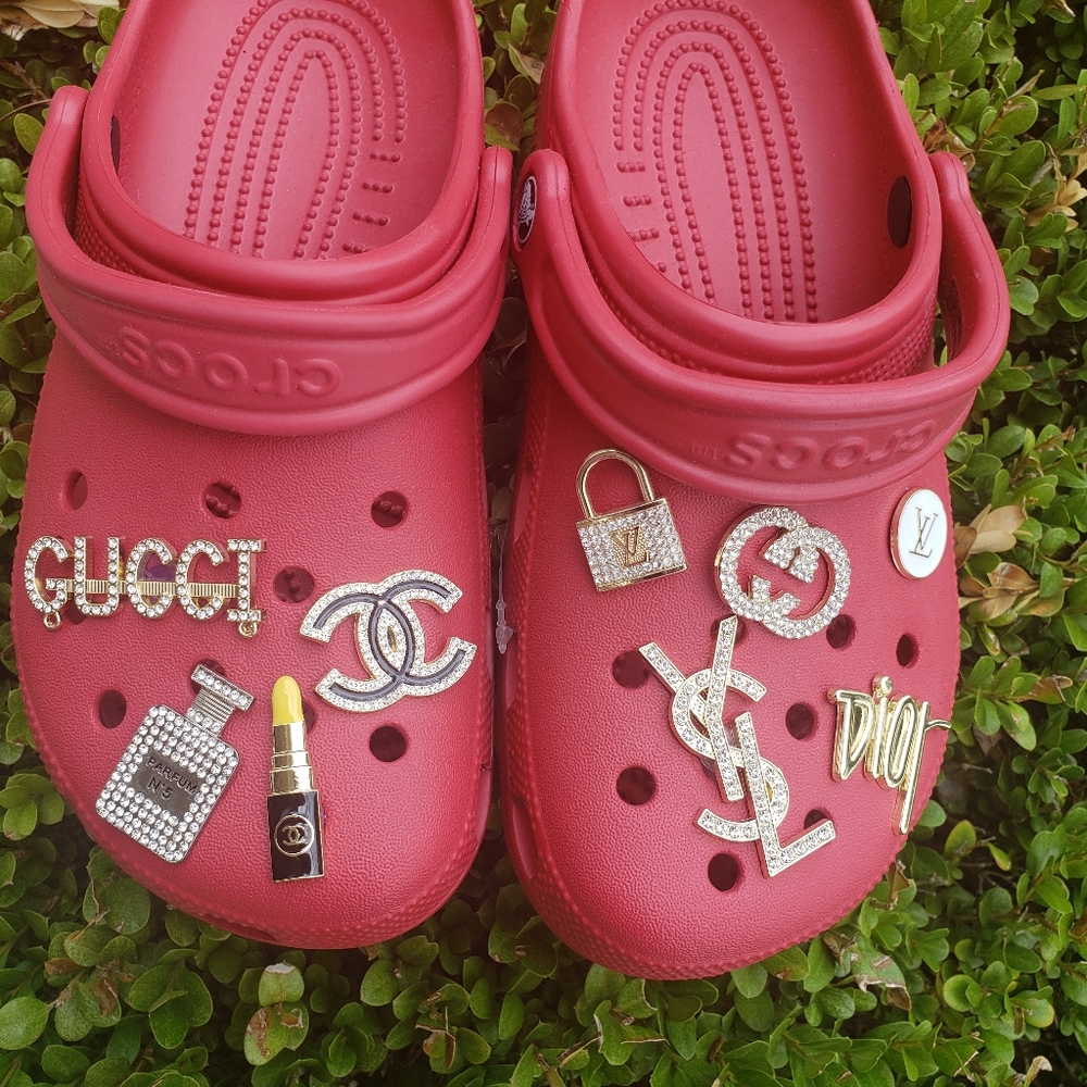 Classic Red Crocs w/ Shoe Charms